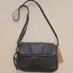 NWT MARGOT New York Black Leather Crossbody Bag
